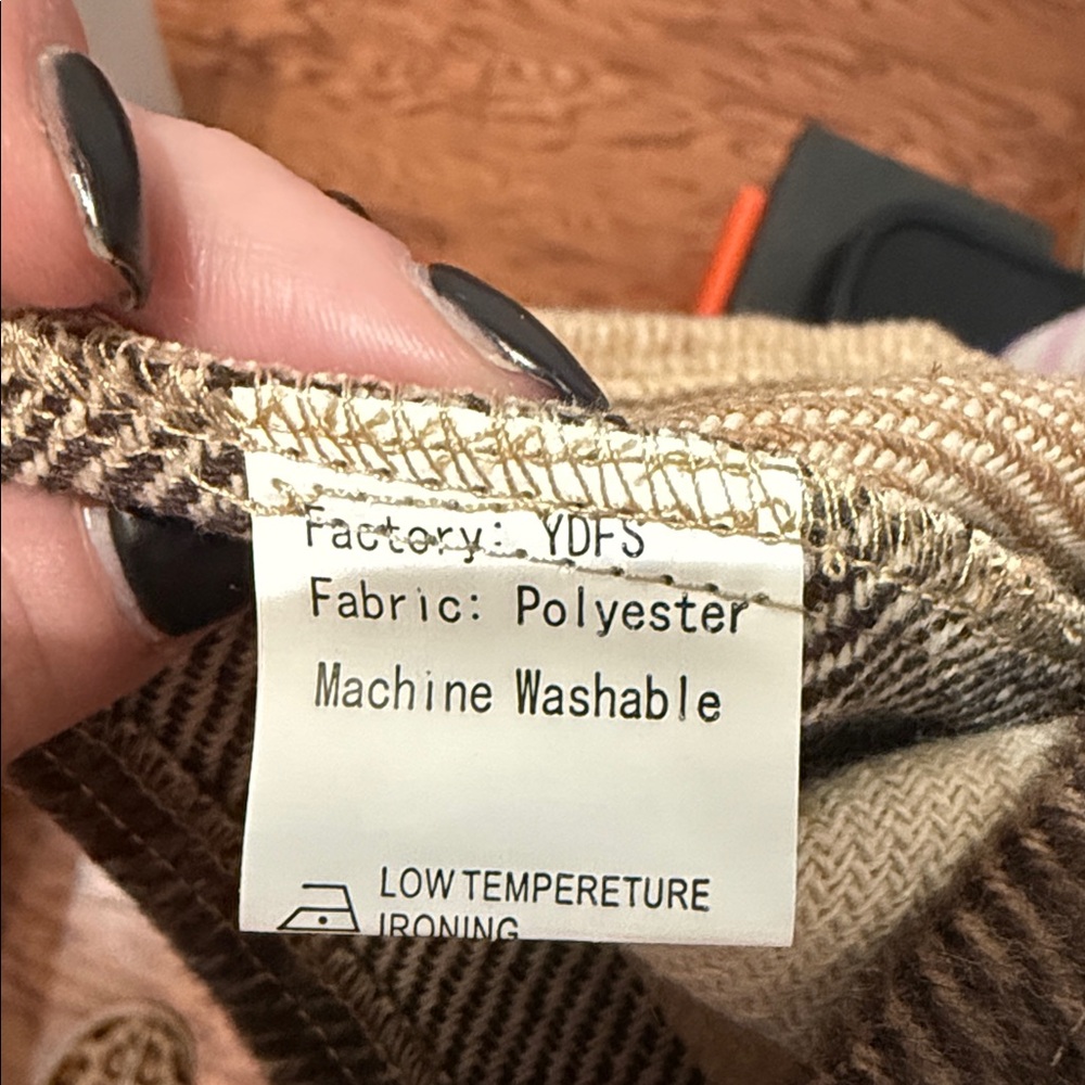 Plaid Brown Tan Utility Jacket for Women - Picture 4 of 4